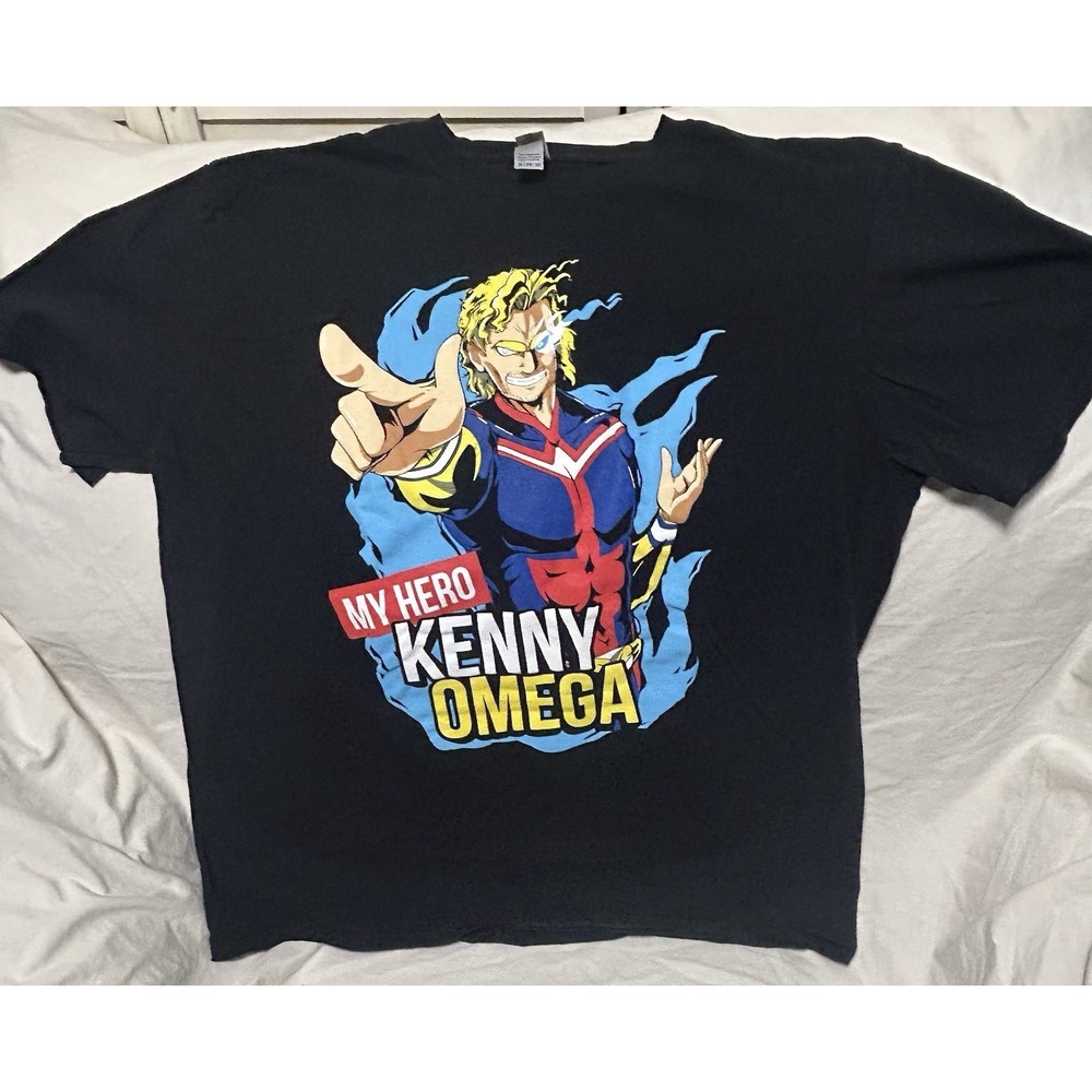 Kenny‎ Omega My Hero Academia T-Shirt Pro Wrestling Crate All Might XL AEW Anime